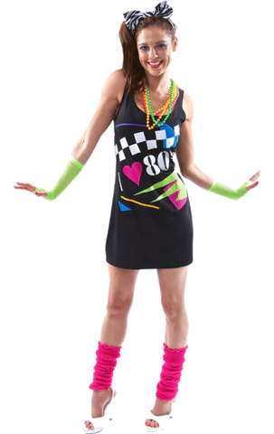 Womens I love the 80s dress